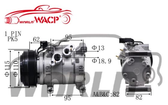 97701B4000 Compresseur de courant alternatif pour voiture Pour Hyundai I10 Pour Grand Hatback Pour Grand Sedan WXHY036