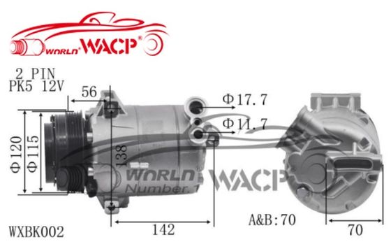 PXE16 5PK compresseur à déplacement variable pour Buick Lacrosse 2.4 WXBK002