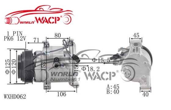 Compresseur de climatisation 388005FAT112M6 Pour Honda Civic WXHD062