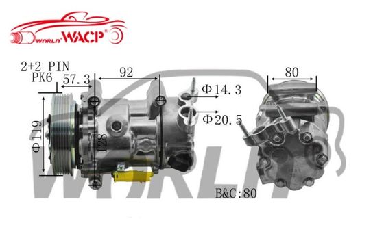 6453QJ Parties de refroidisseur d'air pour voiture Compresseur Pour Peugeot207 Pour Citroen Berlingo WXPG009