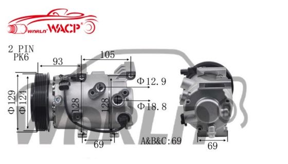Compresseur de courant alternatif pour voiture 97701F2500 Pour Hyundai Elantra Pour Cerato/Verna Pour Kia Soul Pour Forte Pour ProCeed WXHY035